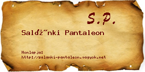 Salánki Pantaleon névjegykártya